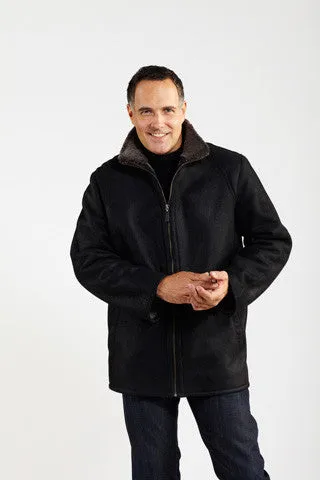 #001Z Casual Zip Front Shearling Jacket