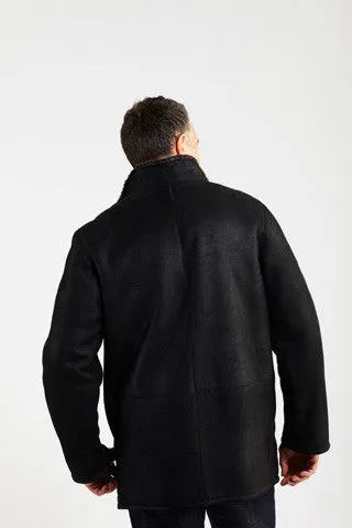 #001Z Casual Zip Front Shearling Jacket