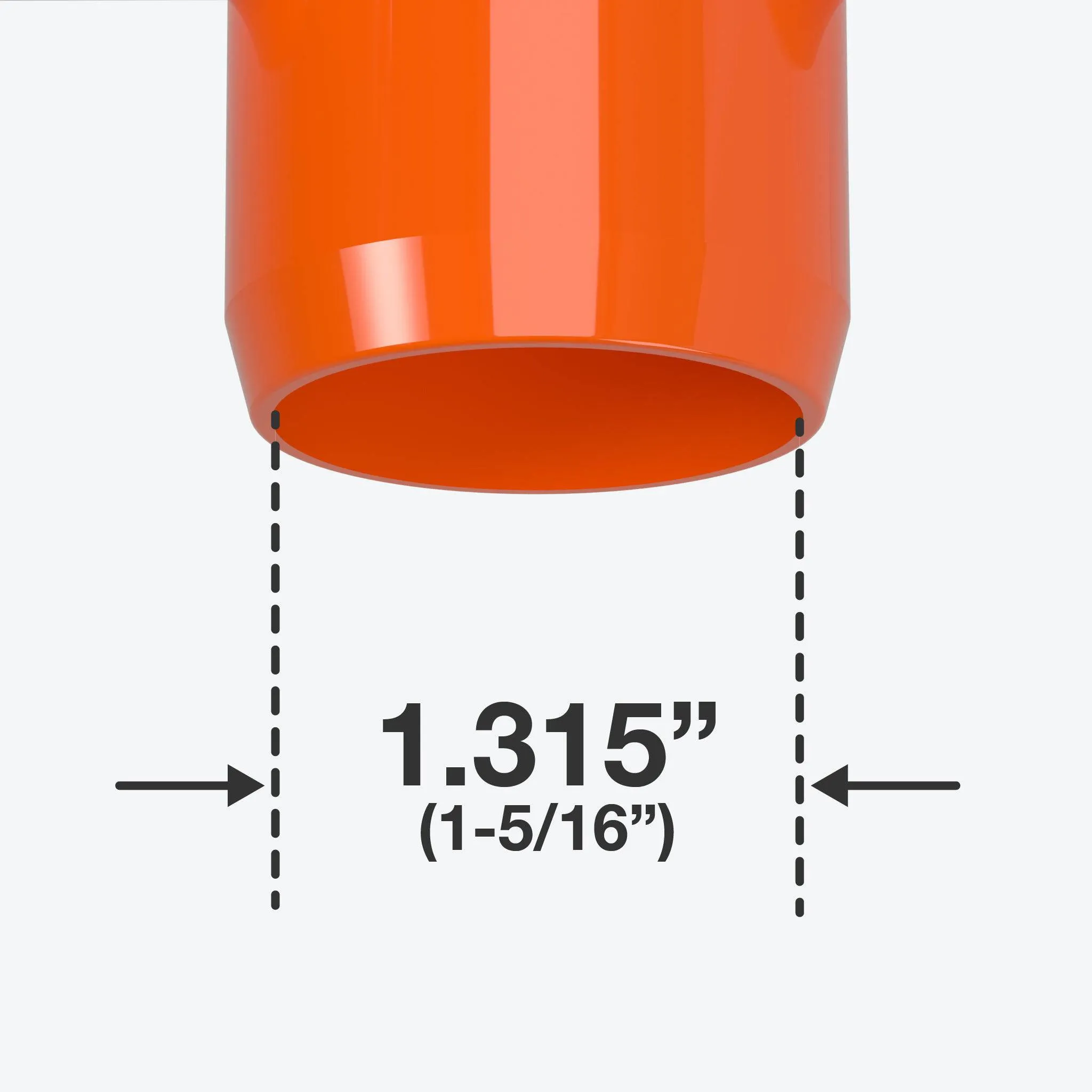 1 in. Slip Sling PVC Tee, Furniture Grade - Orange