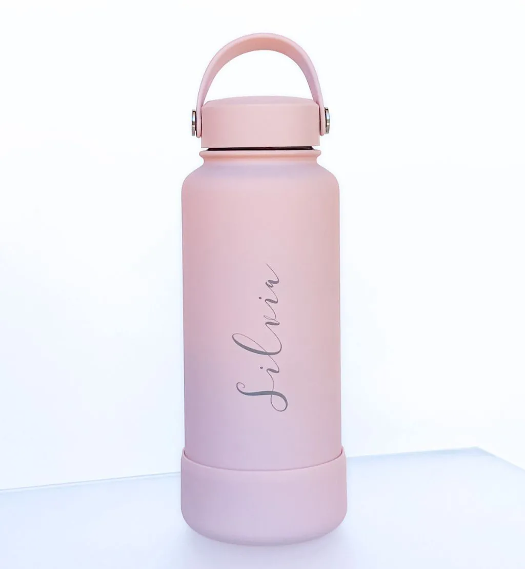 1-Litre Personalised Insulated Bottle with Rubber Base