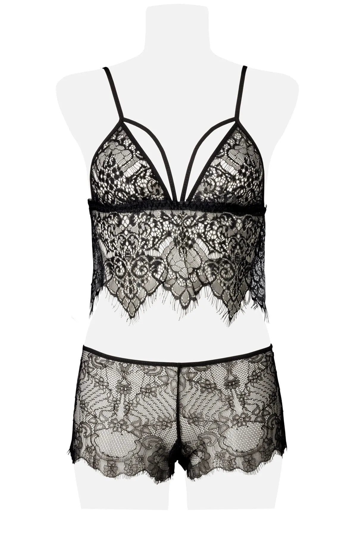 2 Piece Lace Cami Brief Set