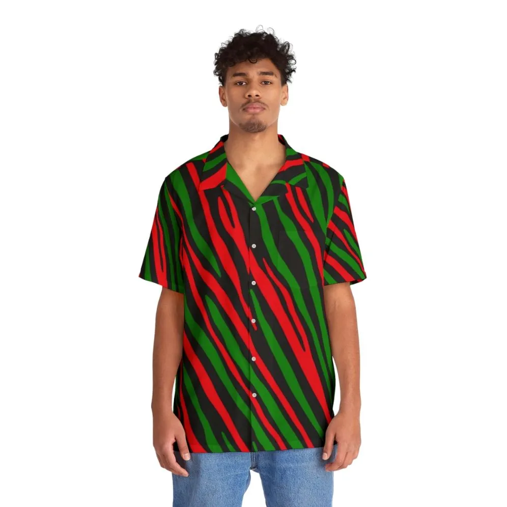 90s Tribe Pattern Hawaiian Shirt - Vintage Hip Hop Style