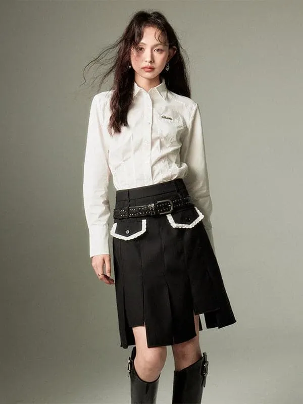 Asymmetrical Hemline Skirt