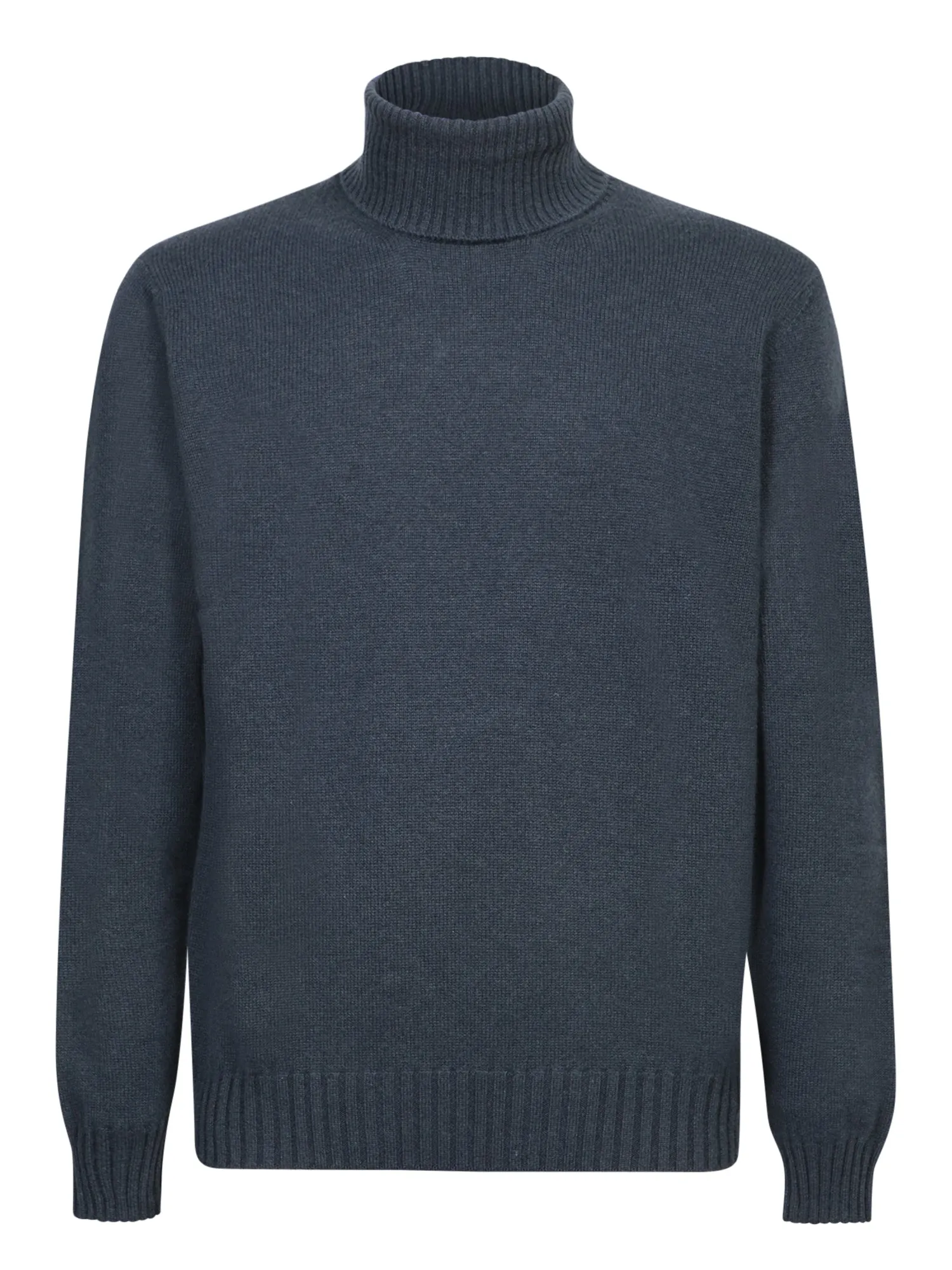 Blue Cashmere Turtleneck Sweater