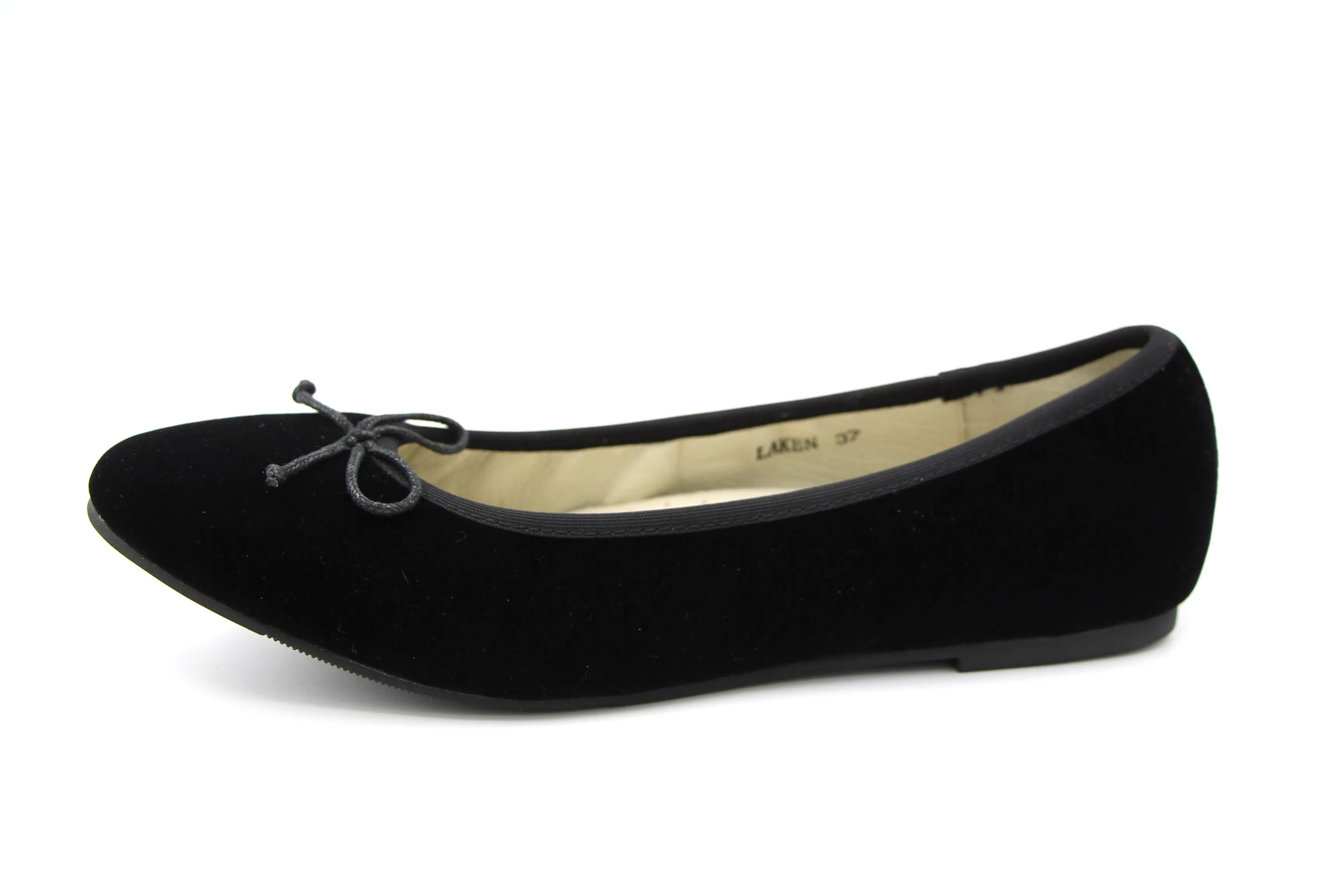 Boutaccelli  Black Velvet Ballet Flat Laken