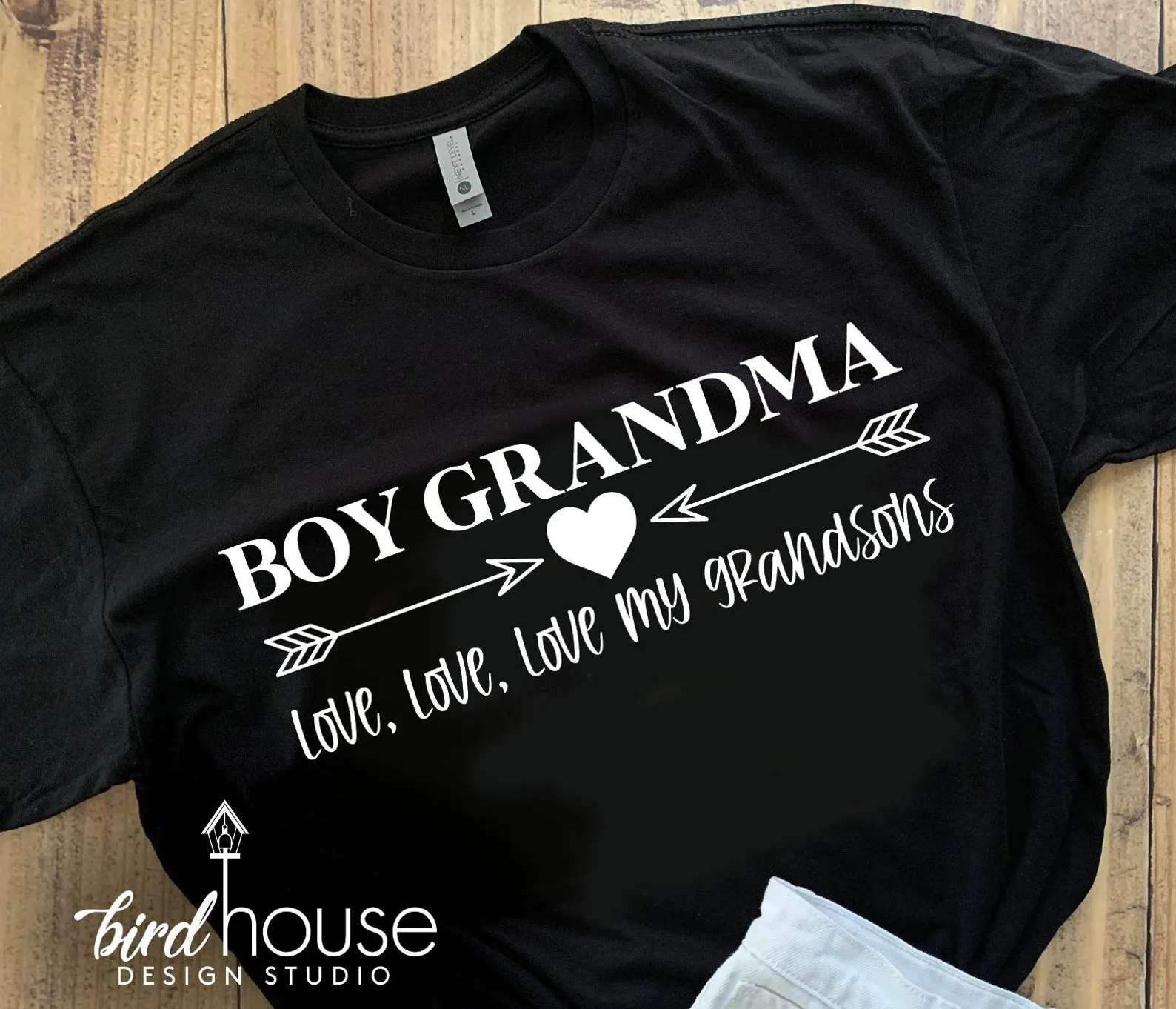 Boy Grandma, Love my Grandsons boys Shirt, Personalized Any Name, Any Color