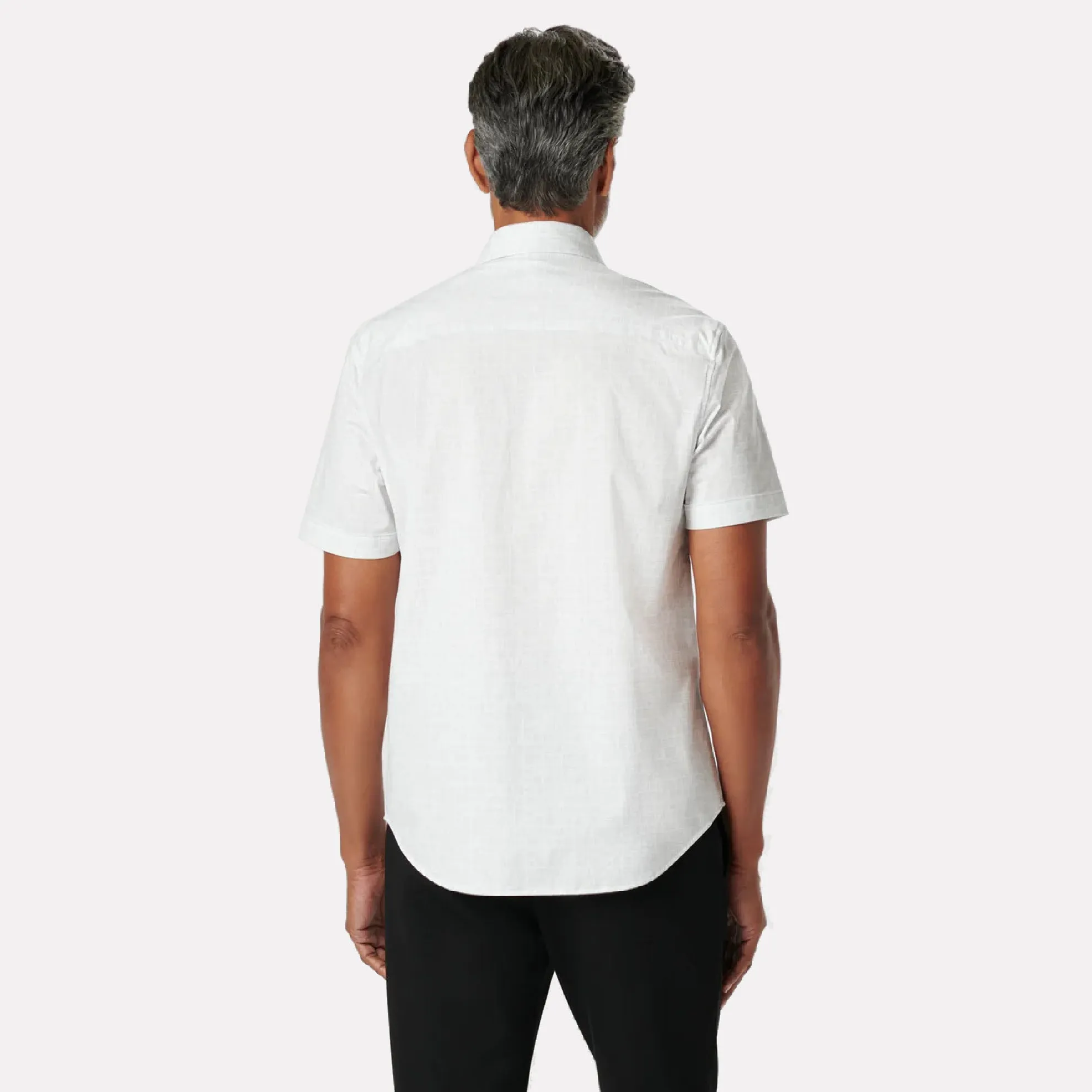 BUGATCHI OOHCOTTON® Miles Short Sleeve Shirt / Platinum