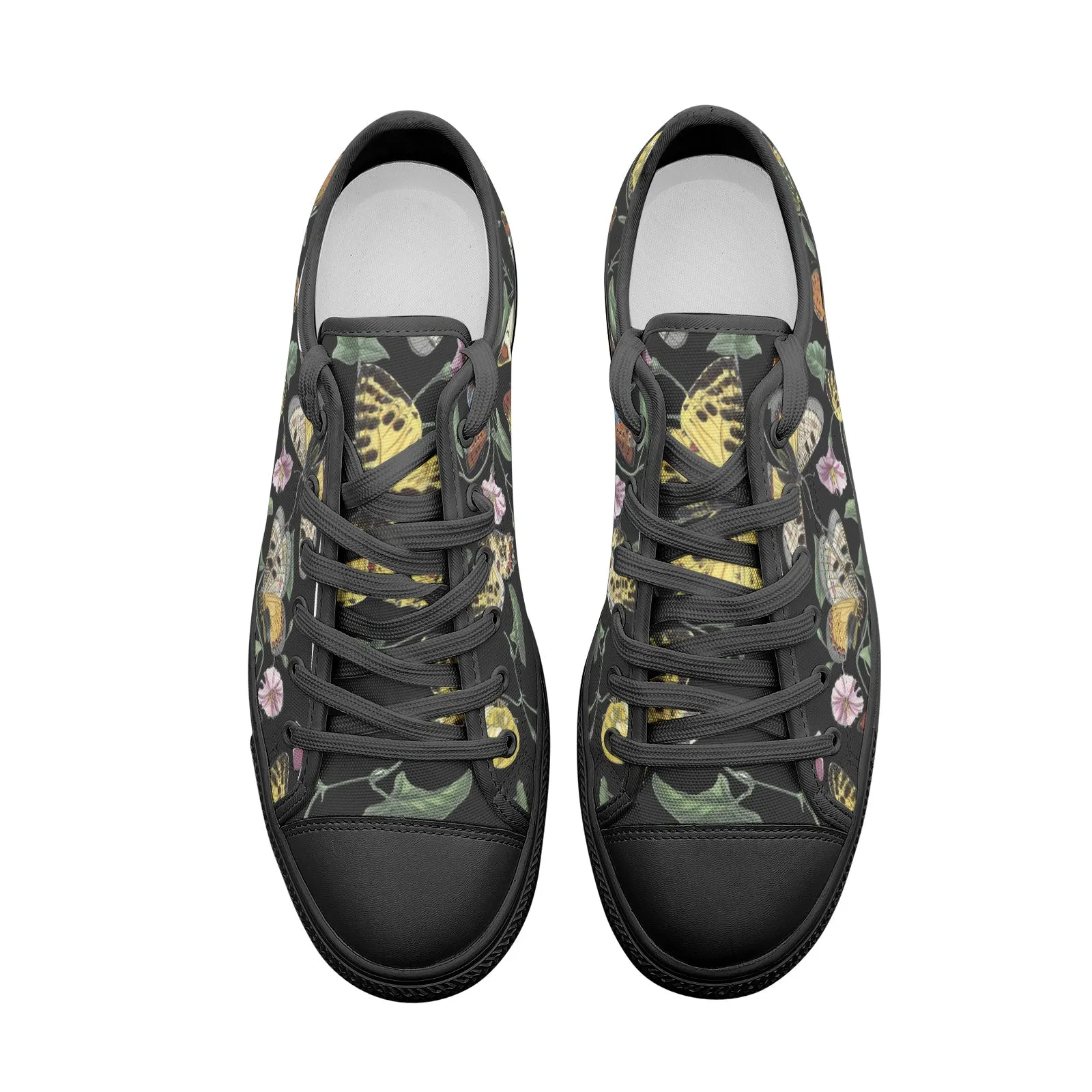 Butterfly Print Unisex Low Top Canvas Shoes