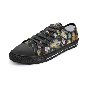 Butterfly Print Unisex Low Top Canvas Shoes