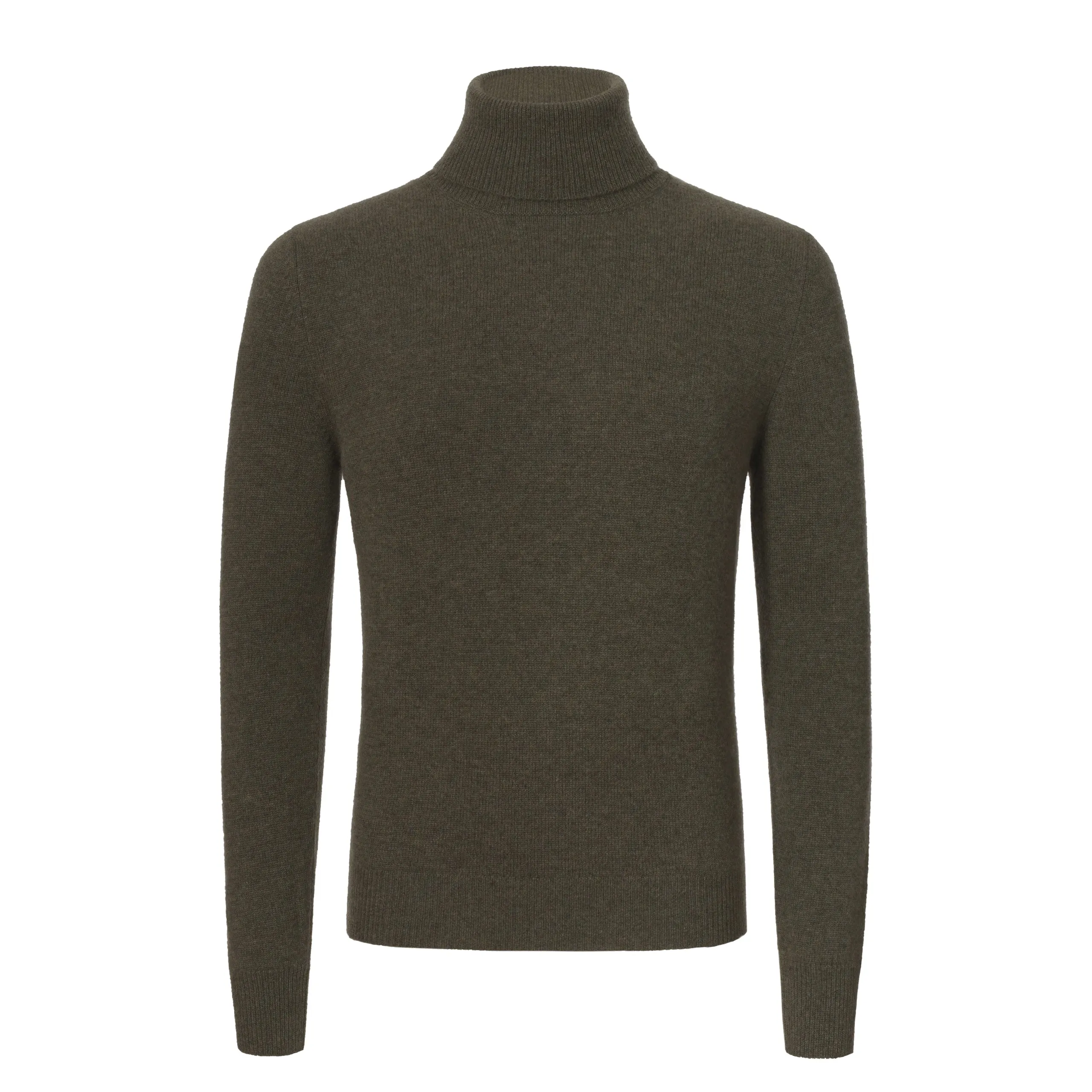 Cashmere Turtleneck Sweater in Forest Green