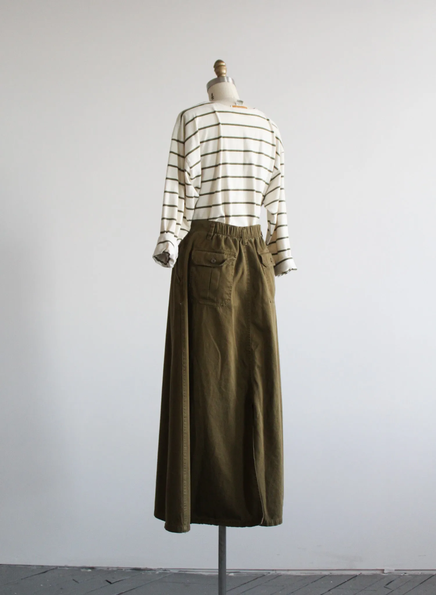 castelvetrano cotton midi skirt