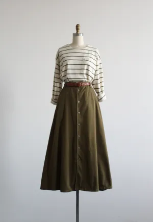 castelvetrano cotton midi skirt