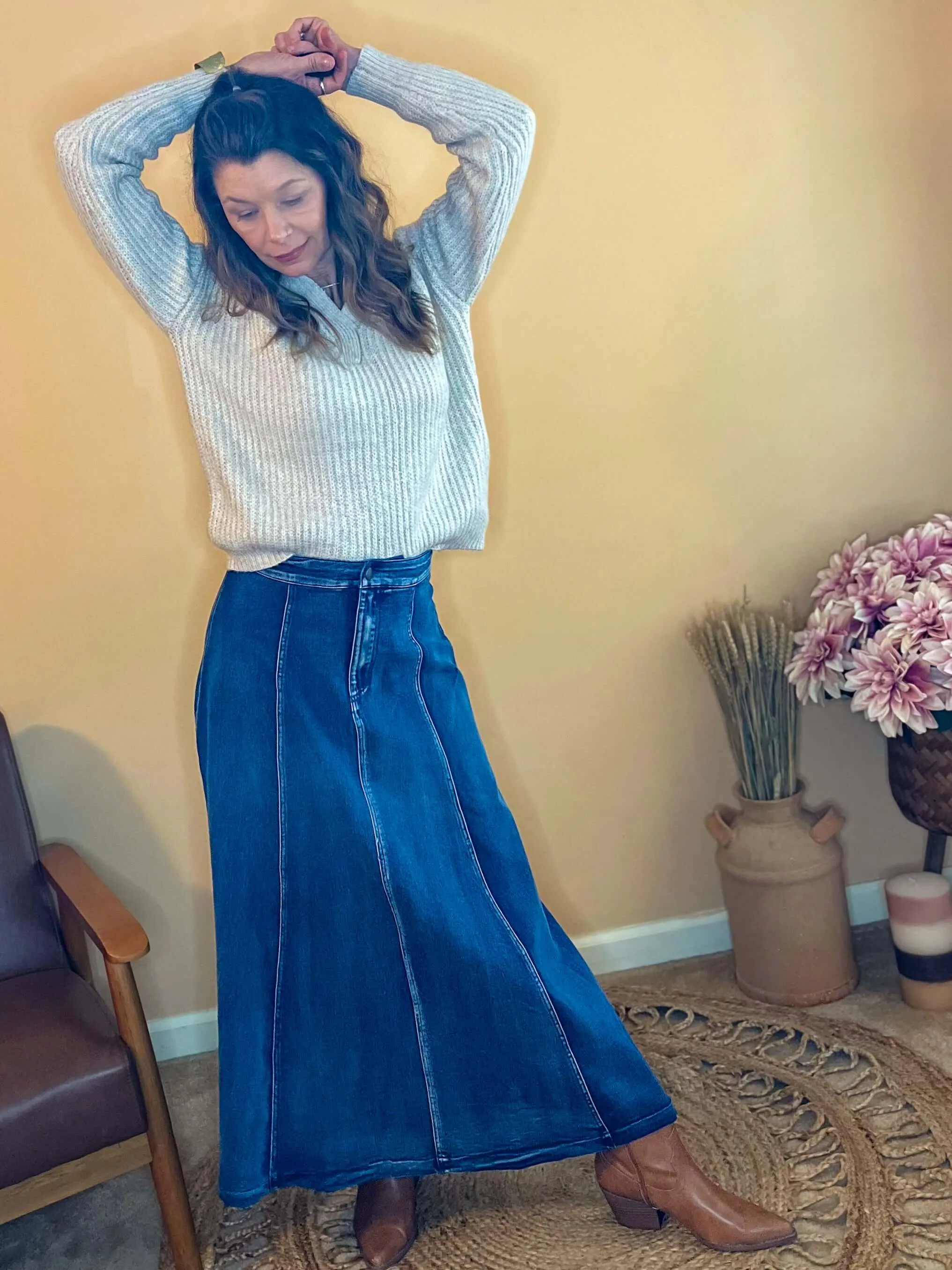 Chasing That Feeling Denim Skirt