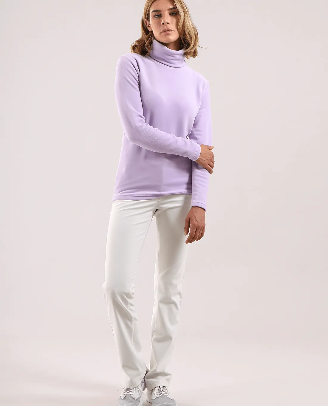 CHERVO Trentatre Thermal Fleece Turtleneck Dahlia