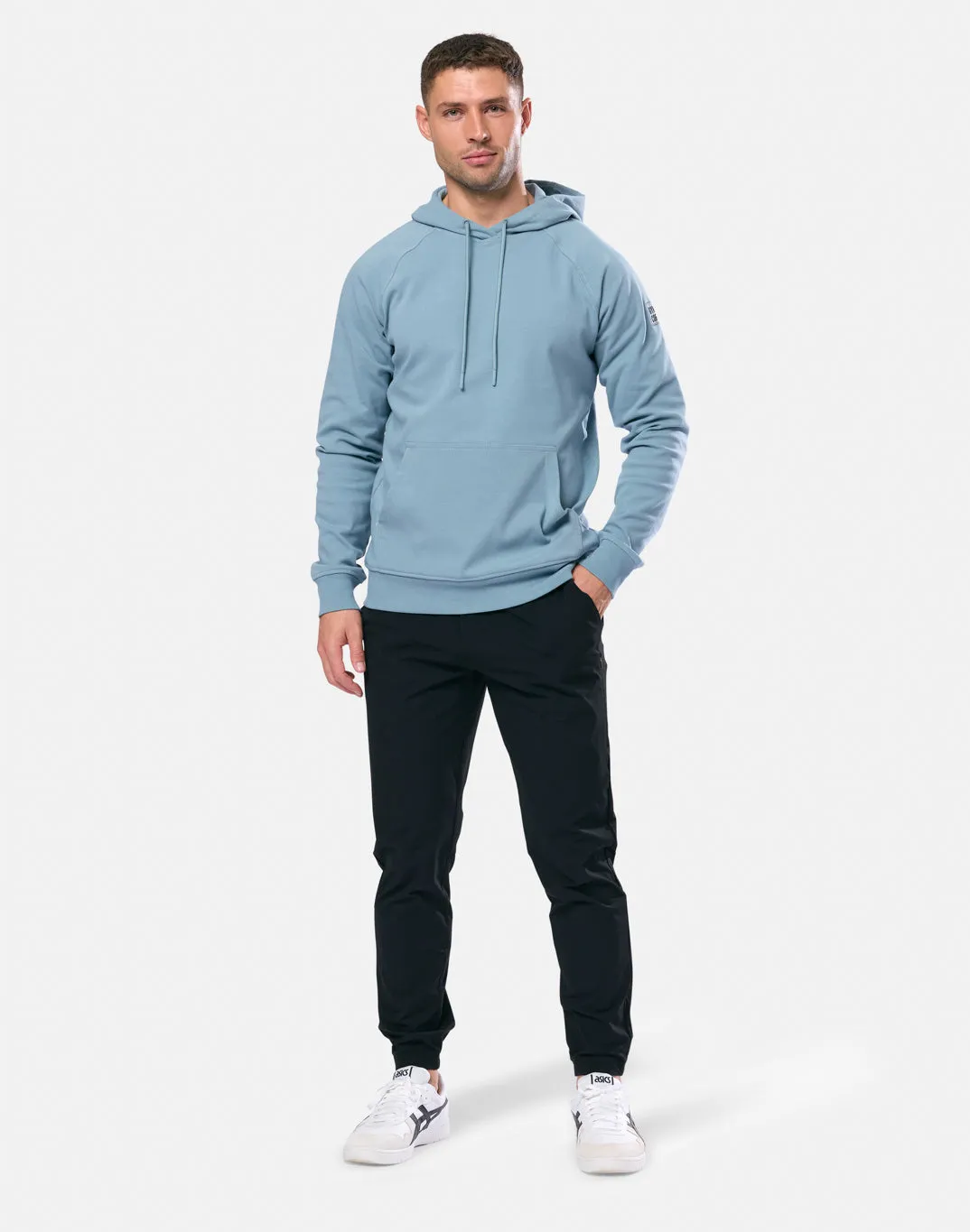 Chill Patch Hoodie in Steel Blue