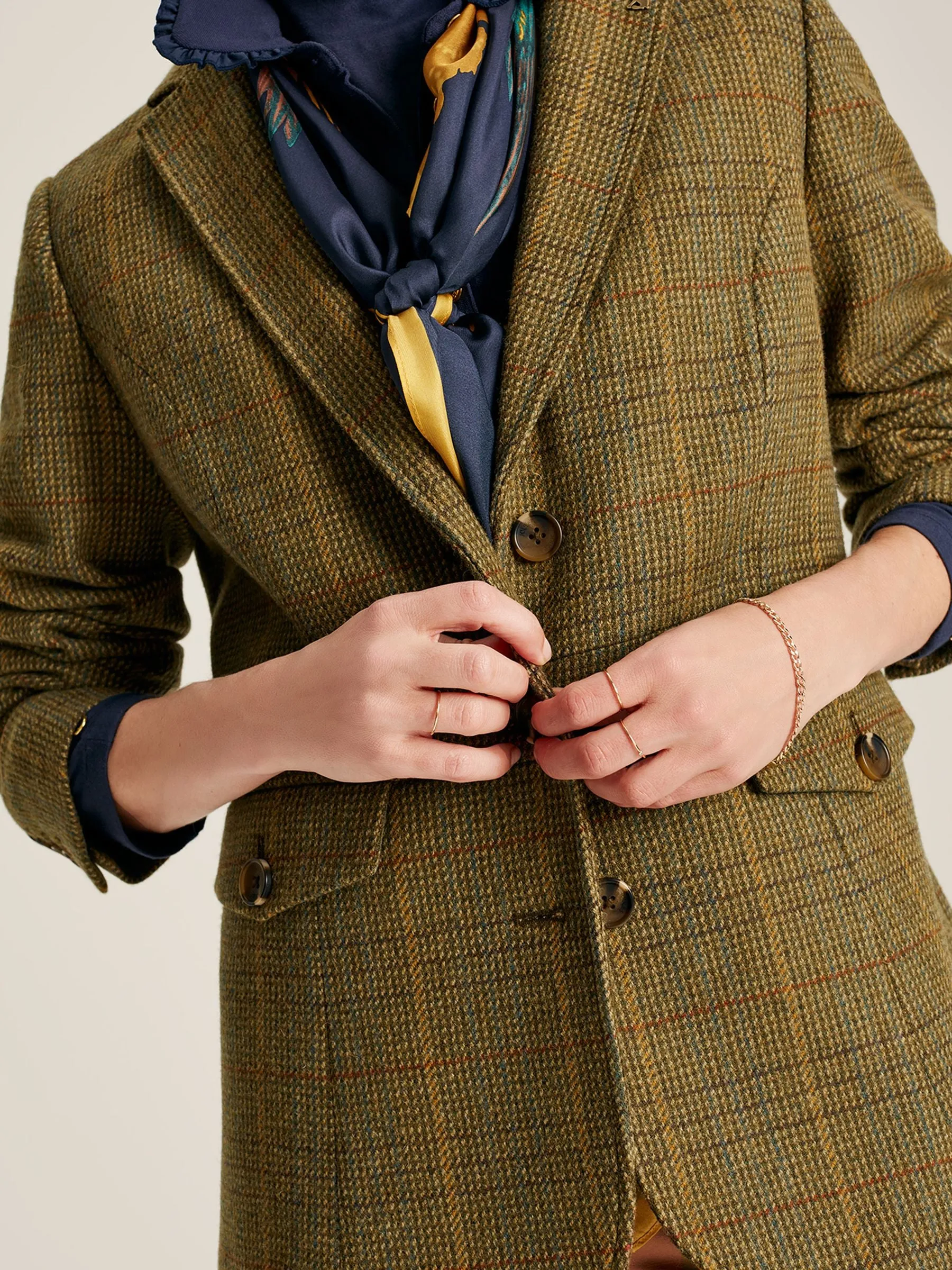 Clarence Tweed Blazer - Green Tweed