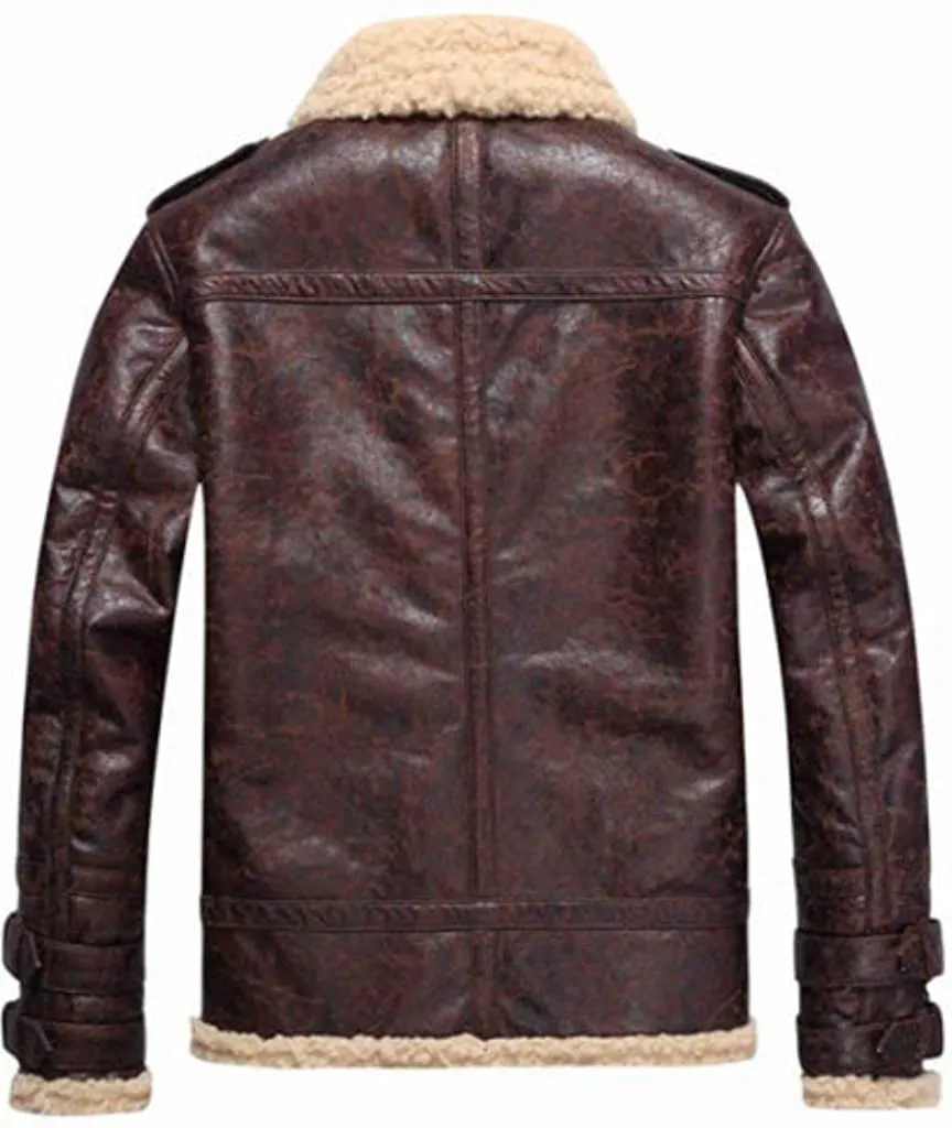 Classic Lambskin Brown Fur Leather Jacket