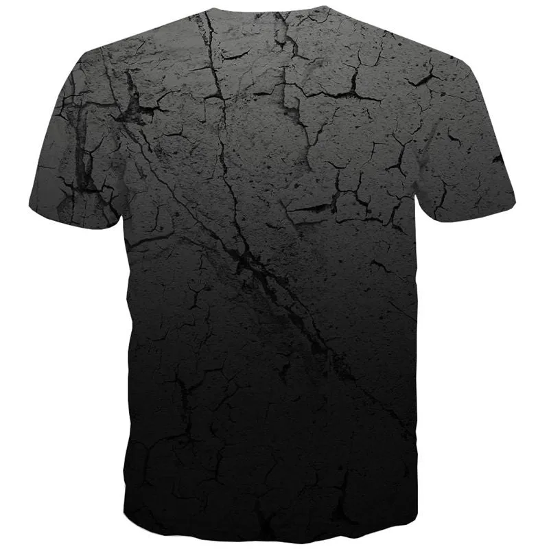 Dark Crackle Texture shirt special texture 3D tshirt art costume man Cool different