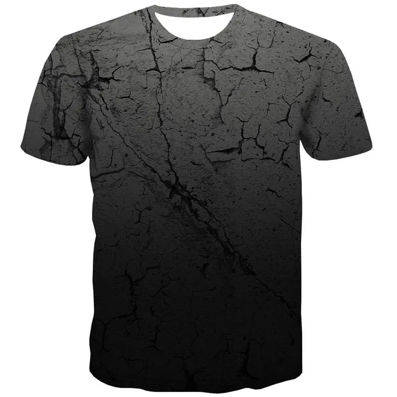 Dark Crackle Texture shirt special texture 3D tshirt art costume man Cool different