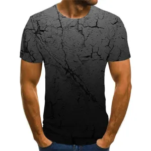 Dark Crackle Texture shirt special texture 3D tshirt art costume man Cool different