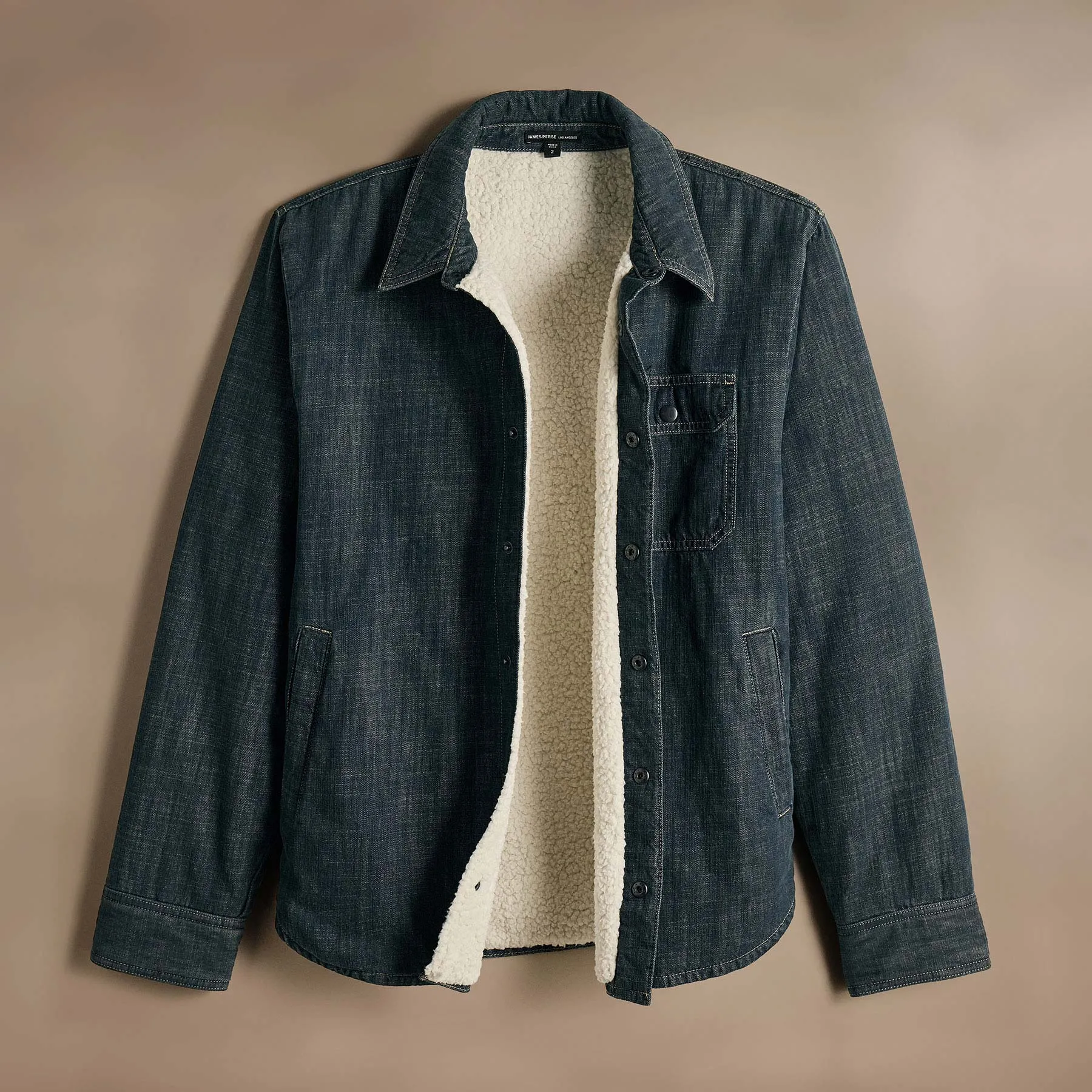 Denim Sherpa Shirt Jacket - Medium Wash