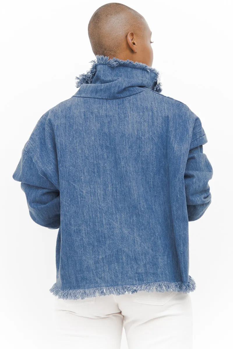 DENIM TURTLENECK