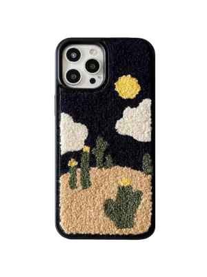 Desert Embroidered iPhone Case