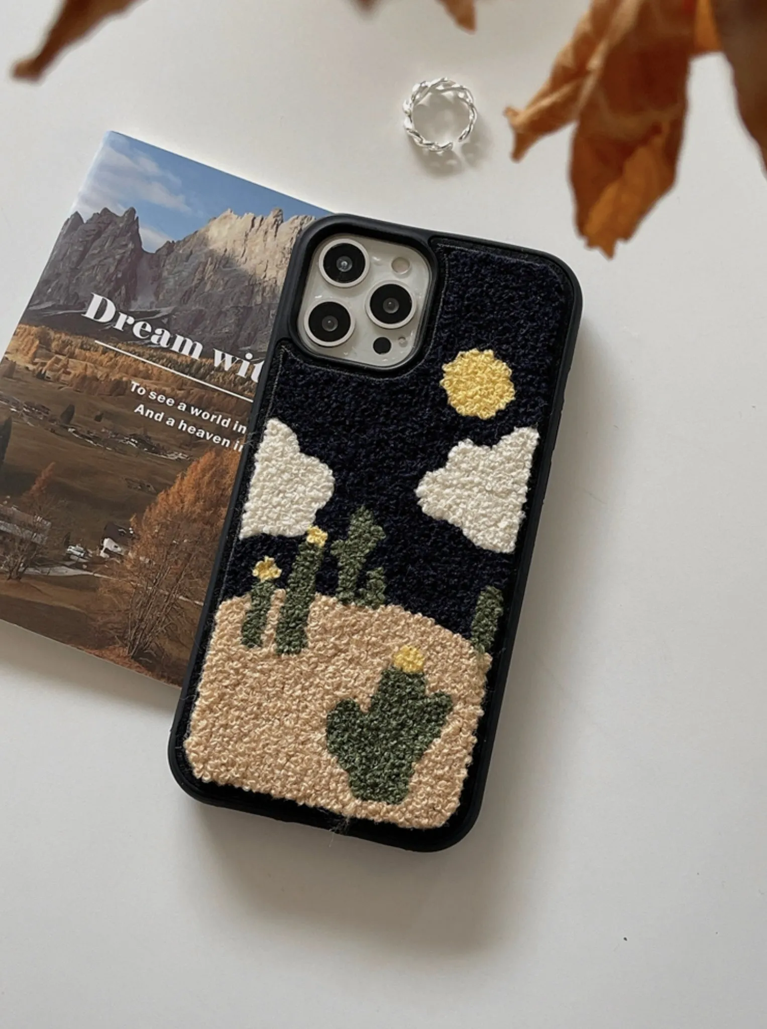 Desert Embroidered iPhone Case