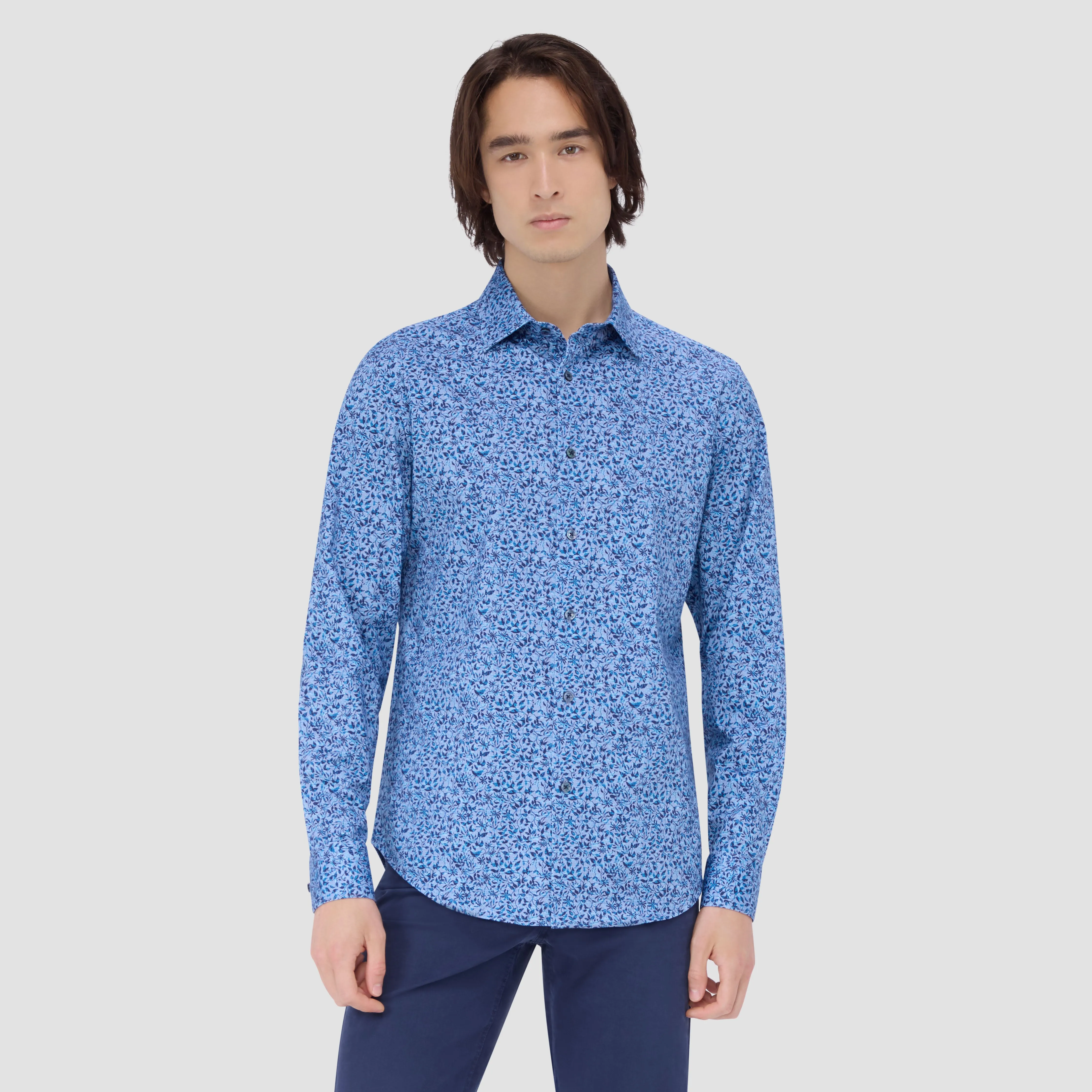 Devon Leaf Print OoohCotton Shirt