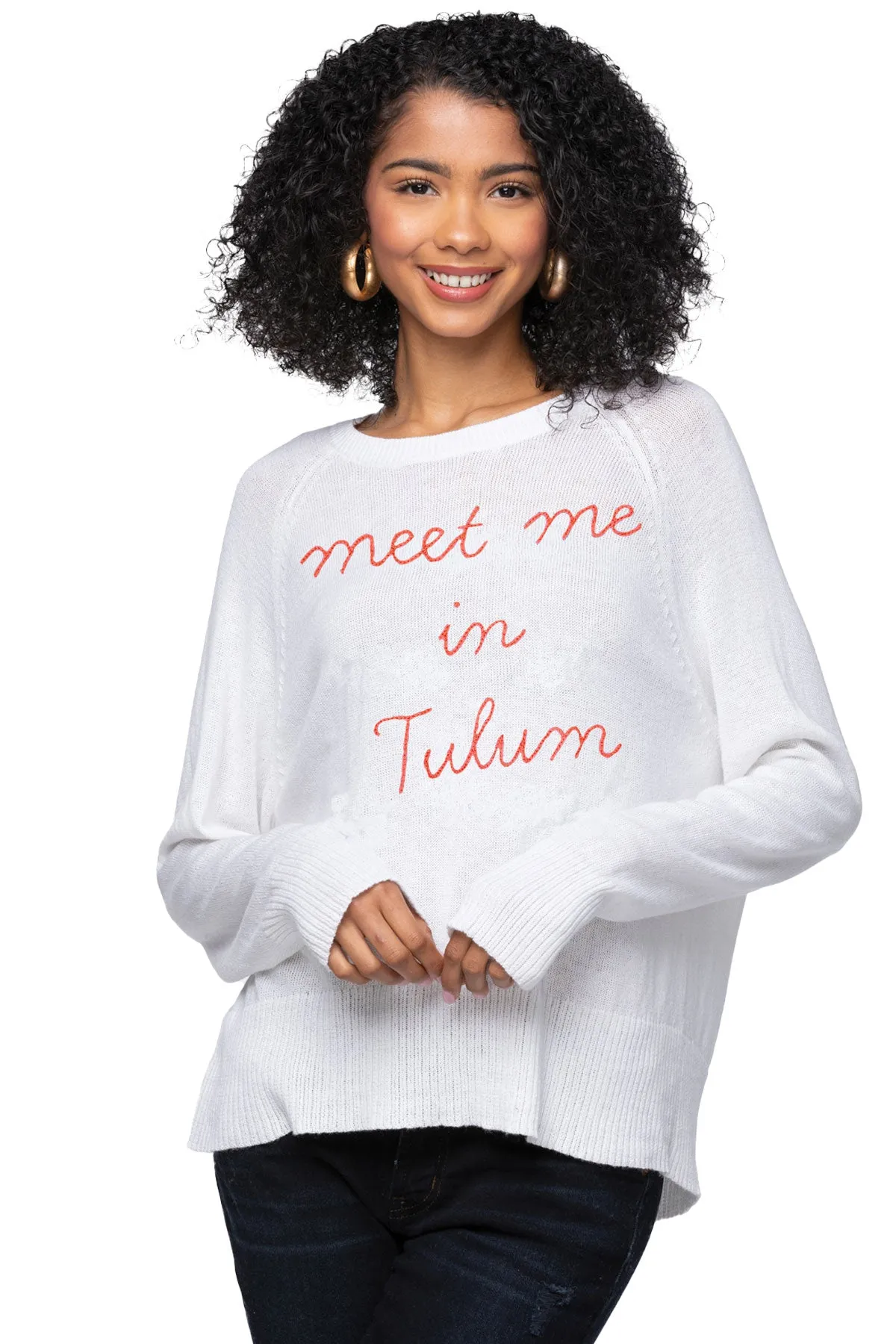 Eco Cotton Crew Sweater | Meet me in Tulum