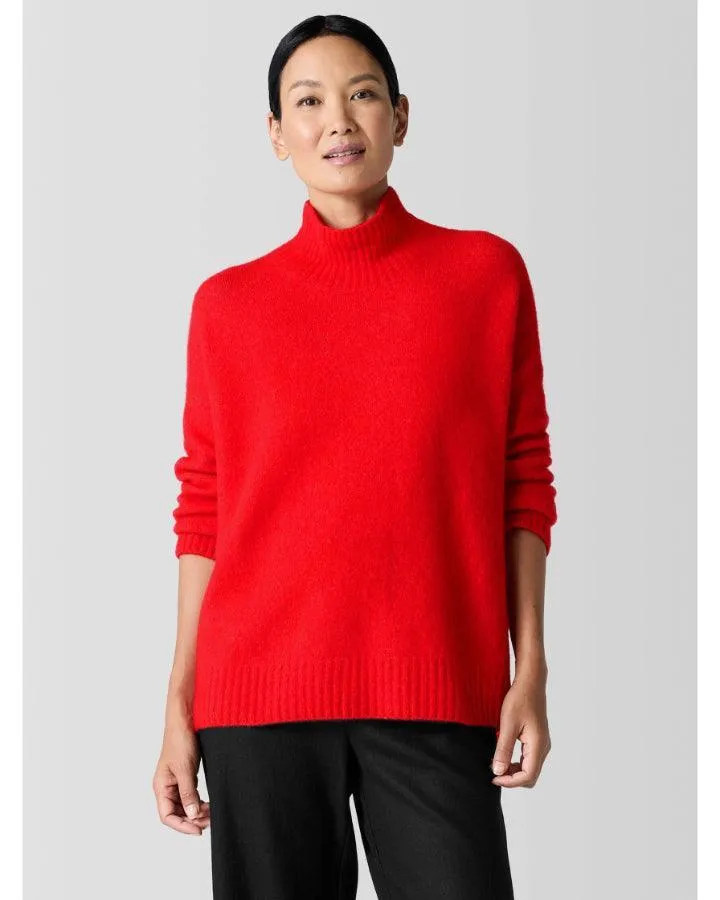 Eileen Fisher Silk Bliss Turtleneck Box Sweater