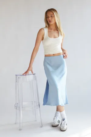 Eliza Satin Midi Skirt