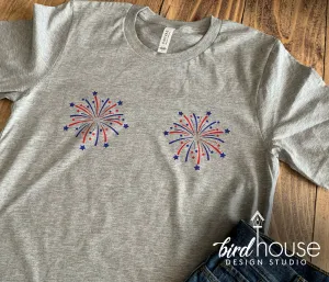 Fireworks on the Boobs Shirt, Cute Tee for Fourth of July