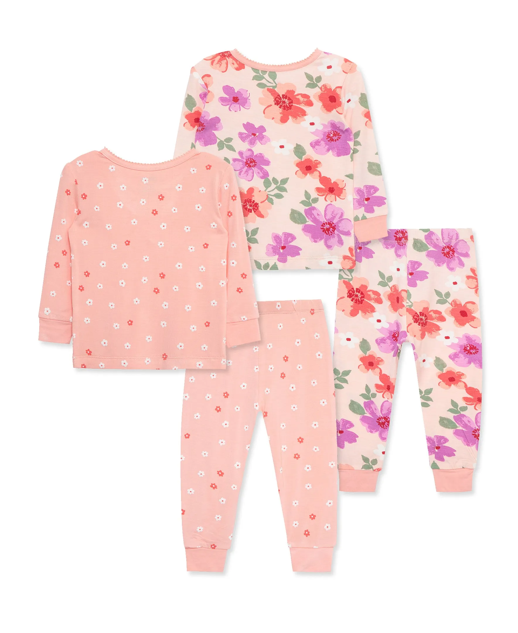 Floral 4-Piece Bamboo Pajama Set (12M-24M)