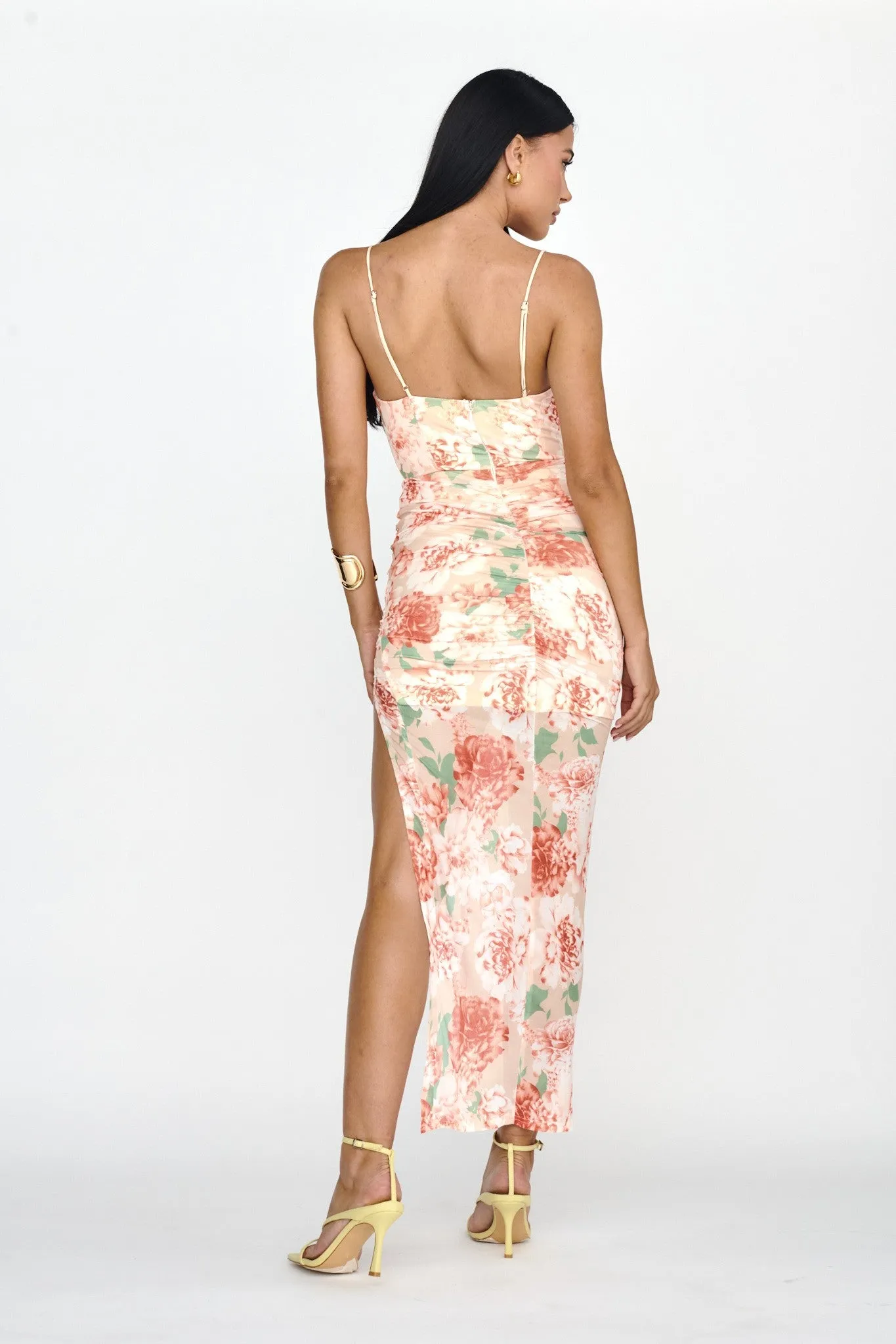 Floral Side Slit Dress