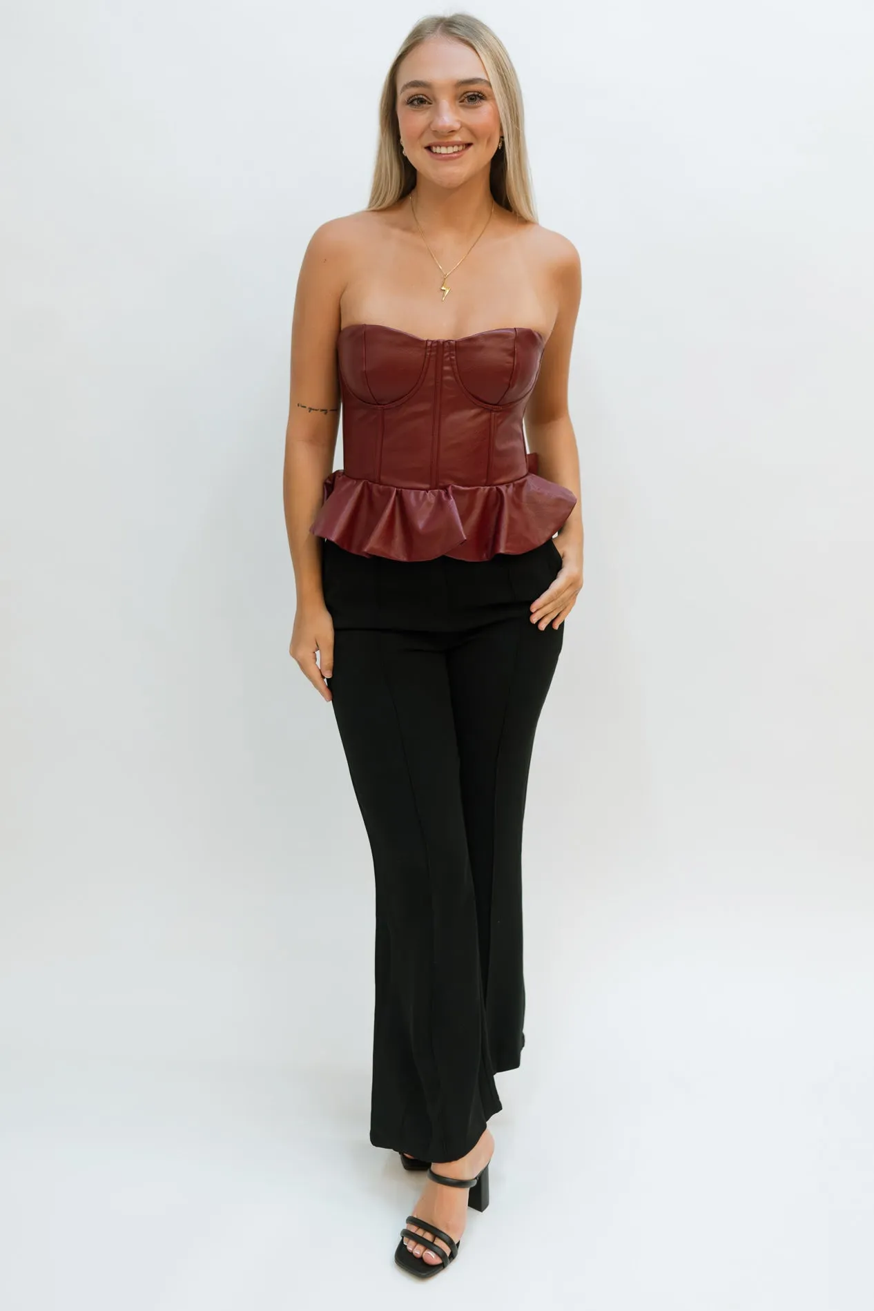 Gigi Plum Corset Top