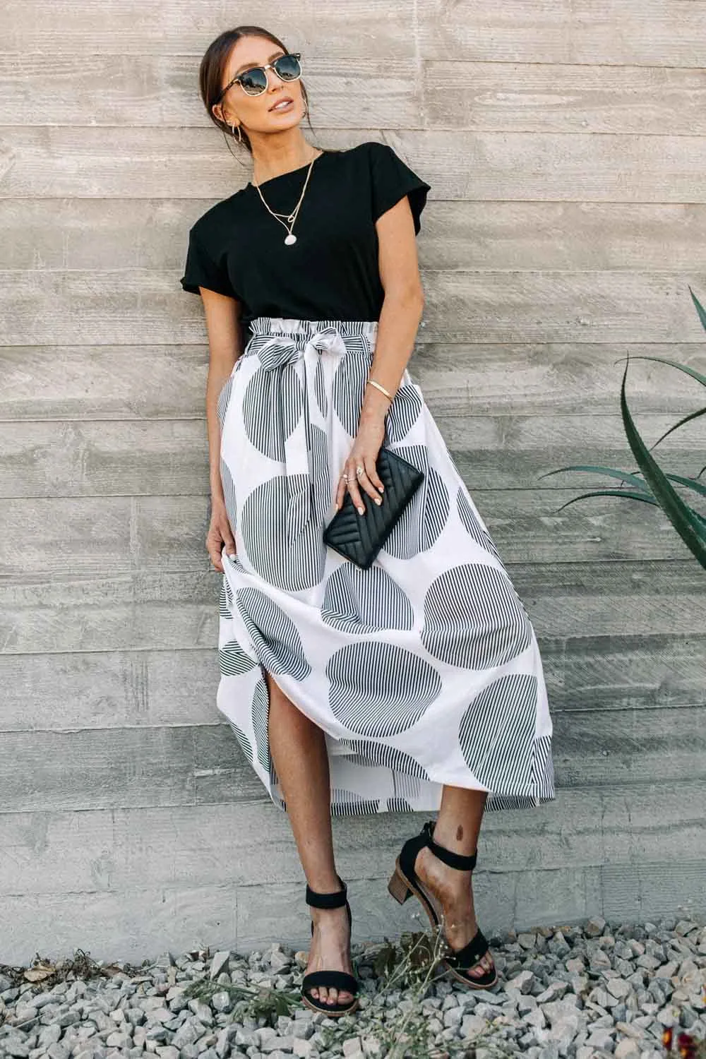 Gina Printed Midi Skirt