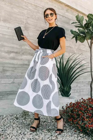 Gina Printed Midi Skirt