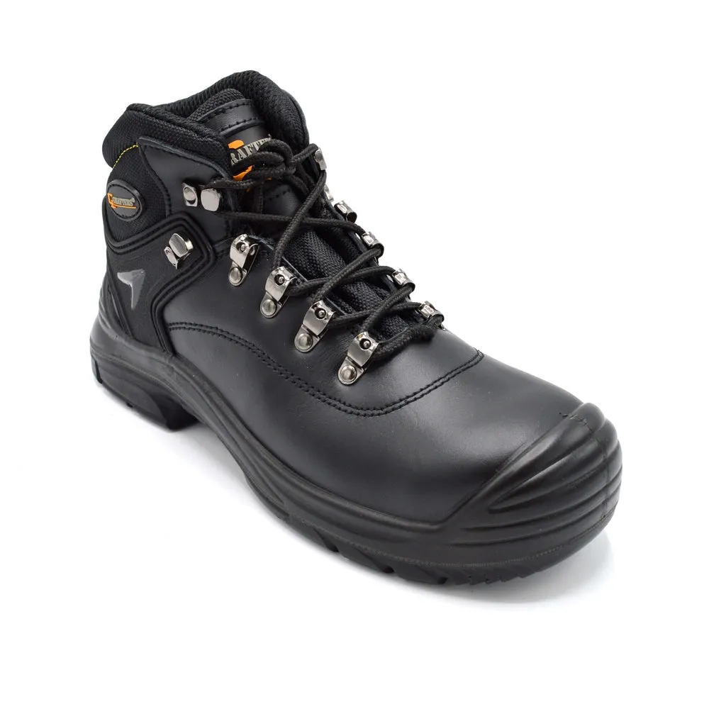 Grafters M9508A Wide Fit Safety Boot - Black - 3E Fitting