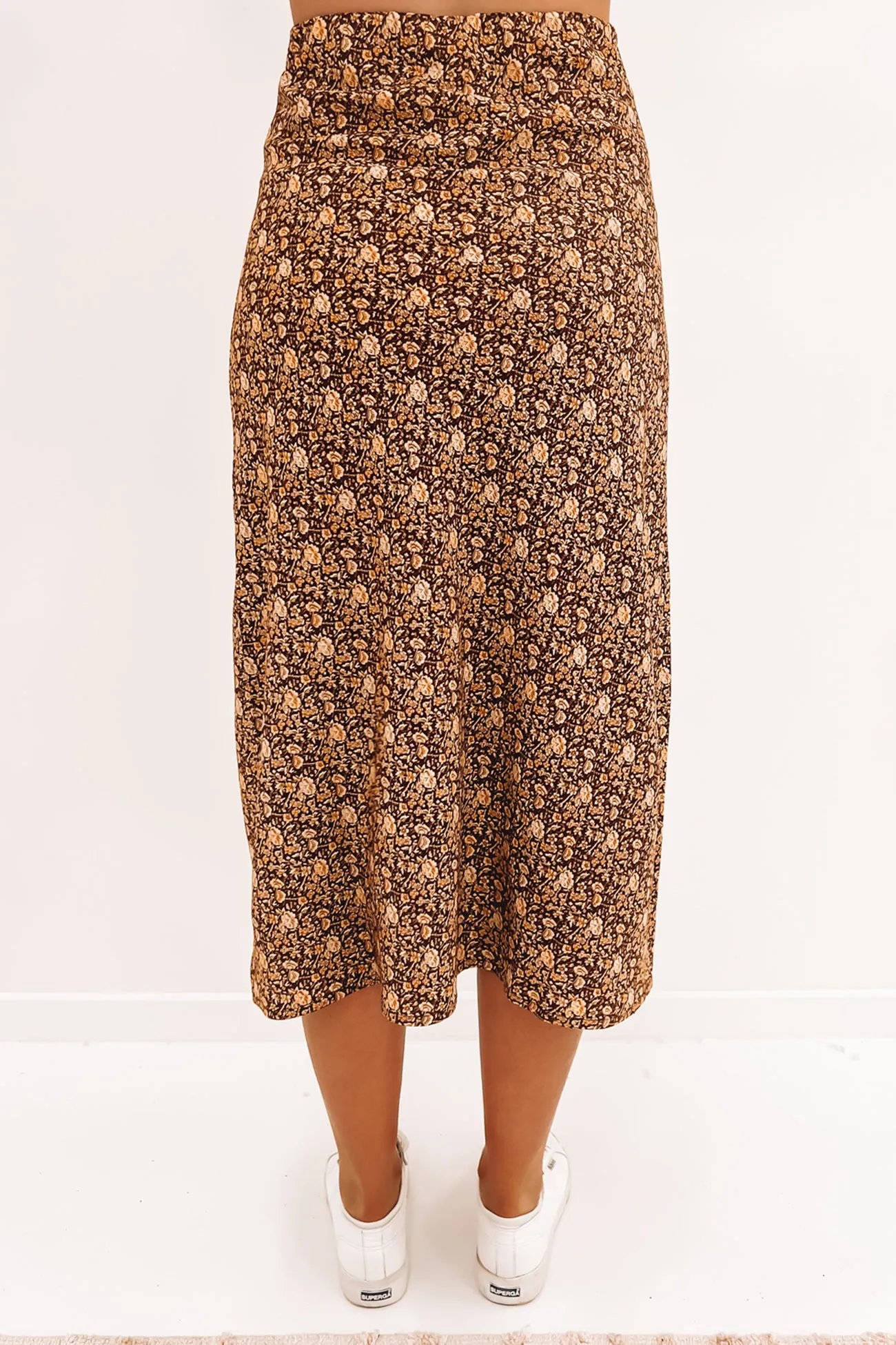 Harper Floral Midi Skirt Print