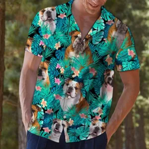 Hawaii Shirt – Bulldog  Tropical Short Sleeve Hawaiian Aloha Shirt