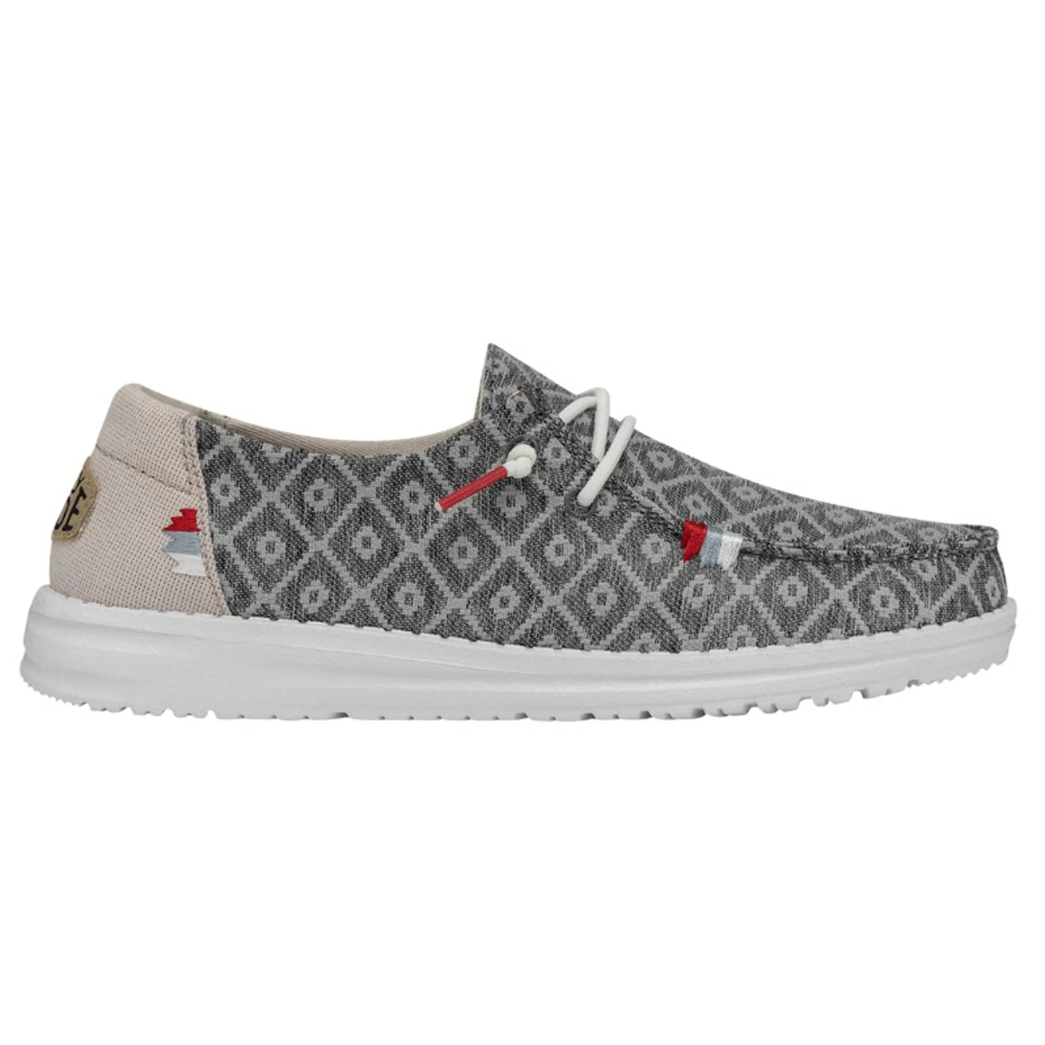 Hey Dude Women's Wendy Boho Embroidery Dark Grey Shoes