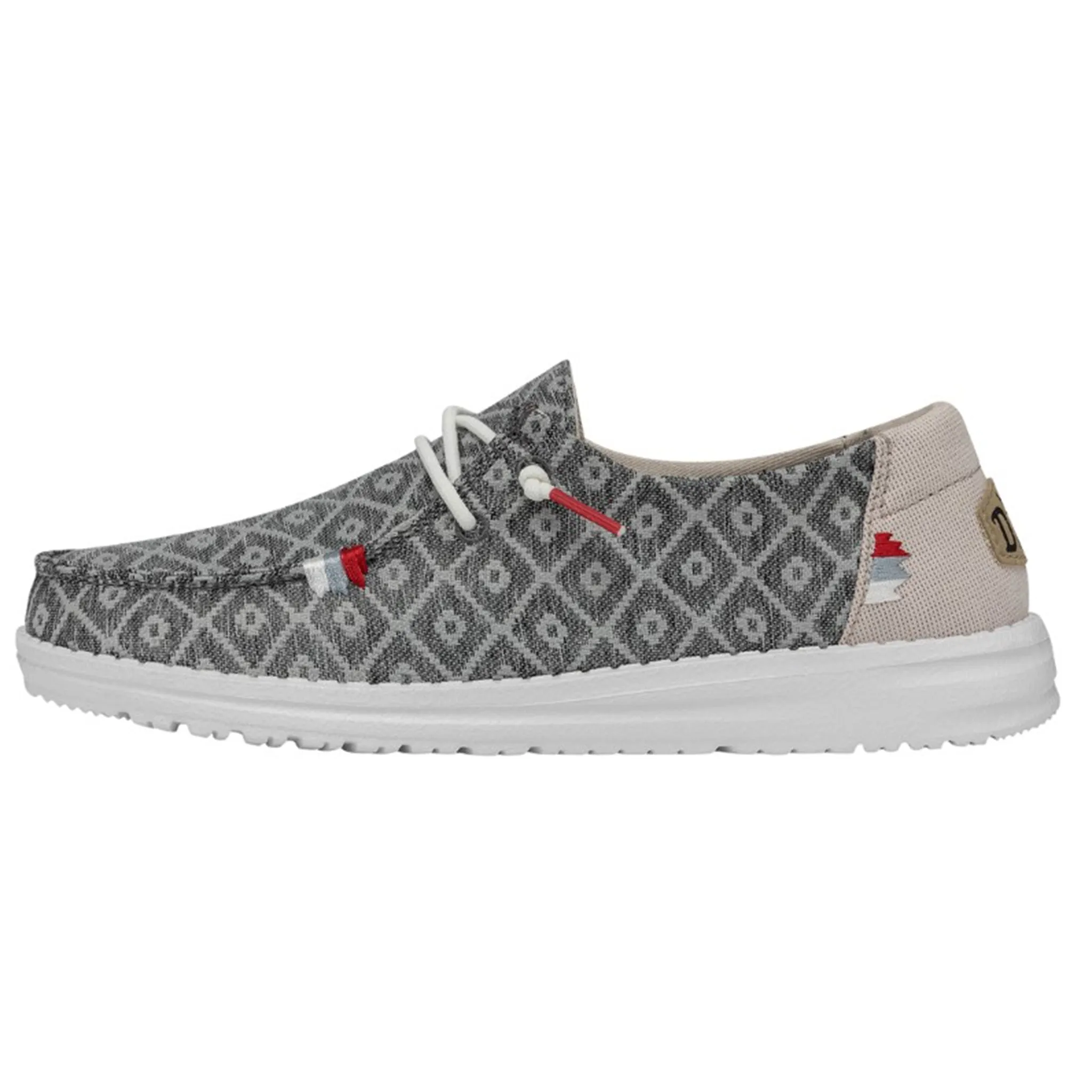 Hey Dude Women's Wendy Boho Embroidery Dark Grey Shoes