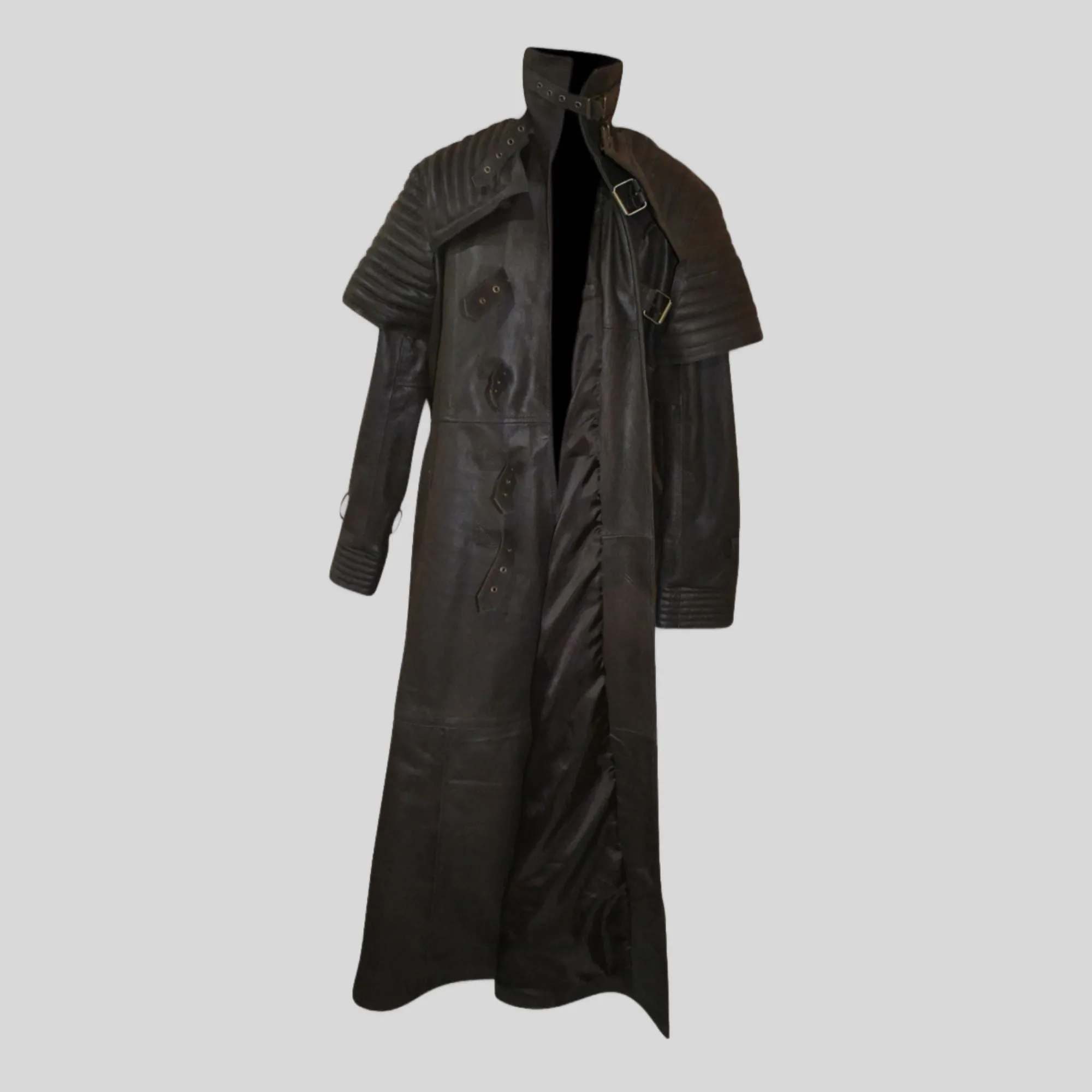 Hugh Jackman Van Helsing Brown Leather Long Trench Coat