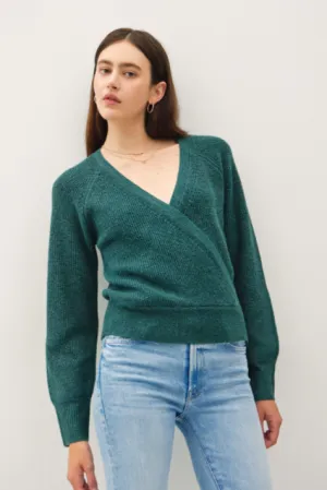 Hunter Green Wrap Sweater