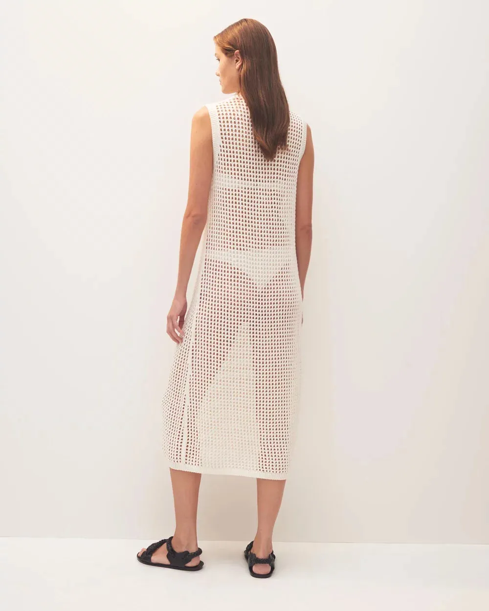 Ines Knit Dress White