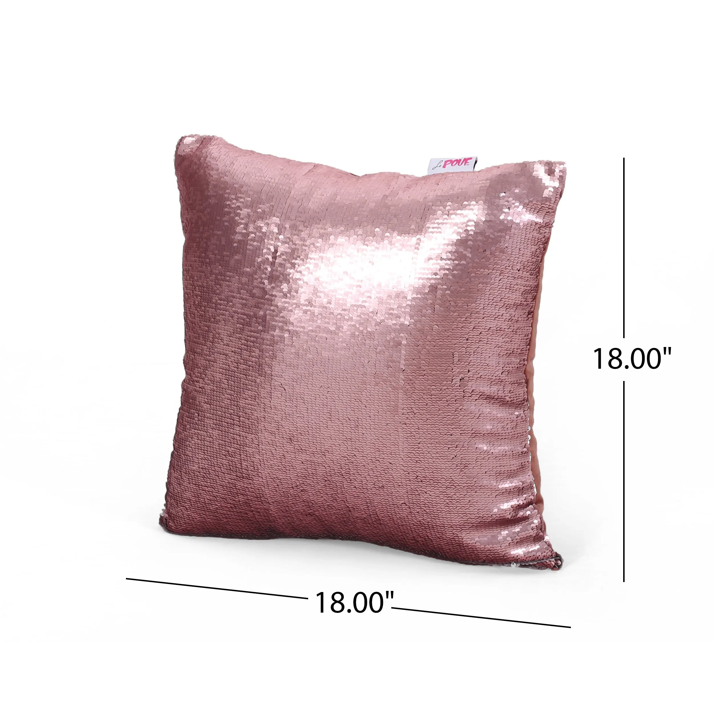 Jennifer Glam Square Reversible Sequin Pillow Cover