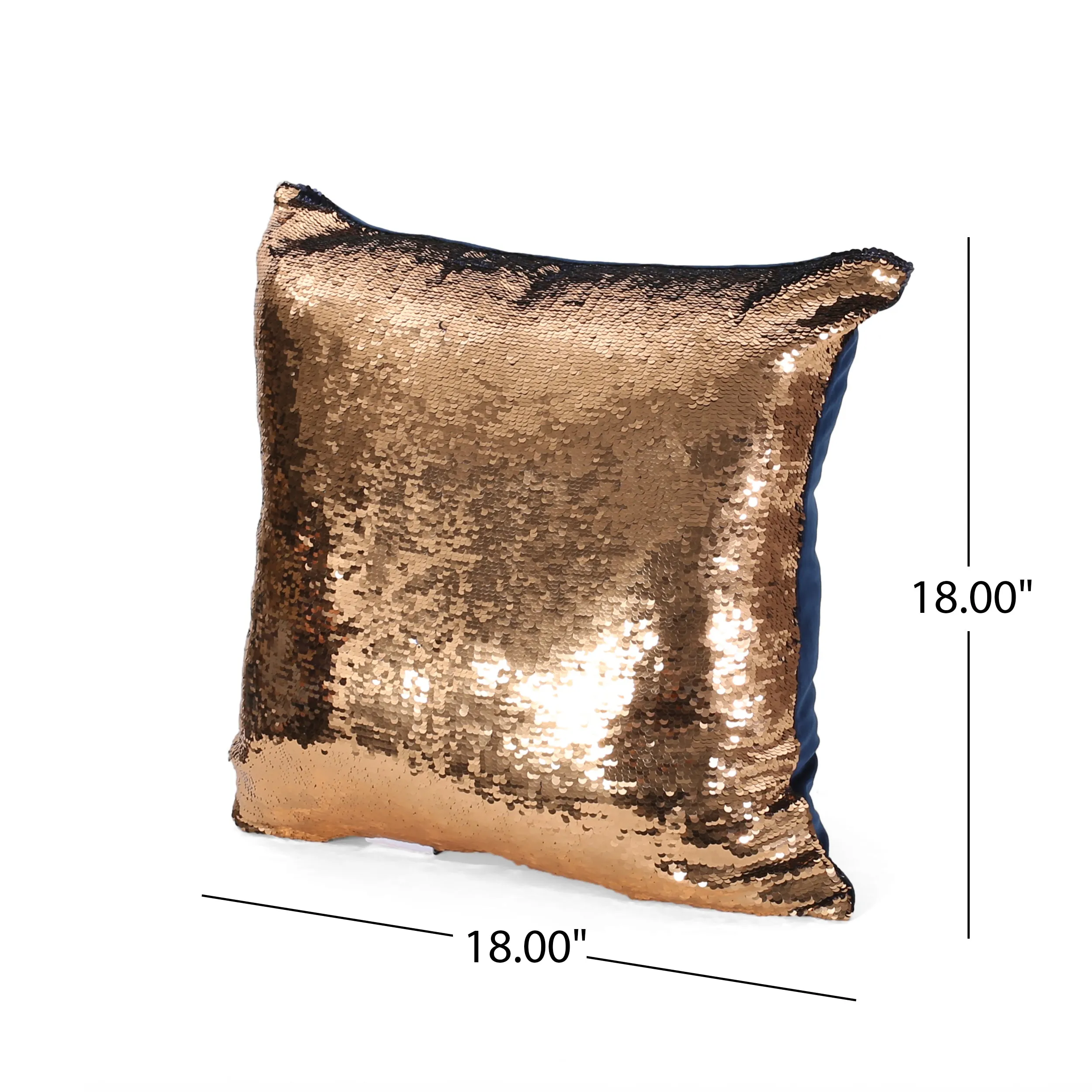 Jennifer Glam Square Reversible Sequin Pillow Cover