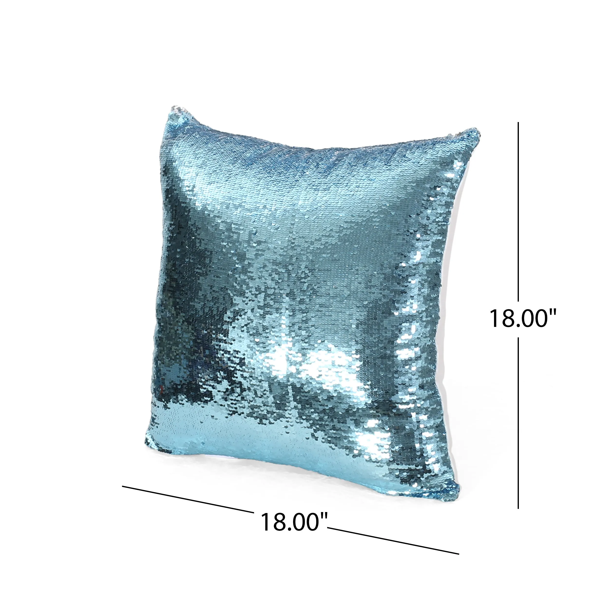 Jennifer Glam Square Reversible Sequin Pillow Cover