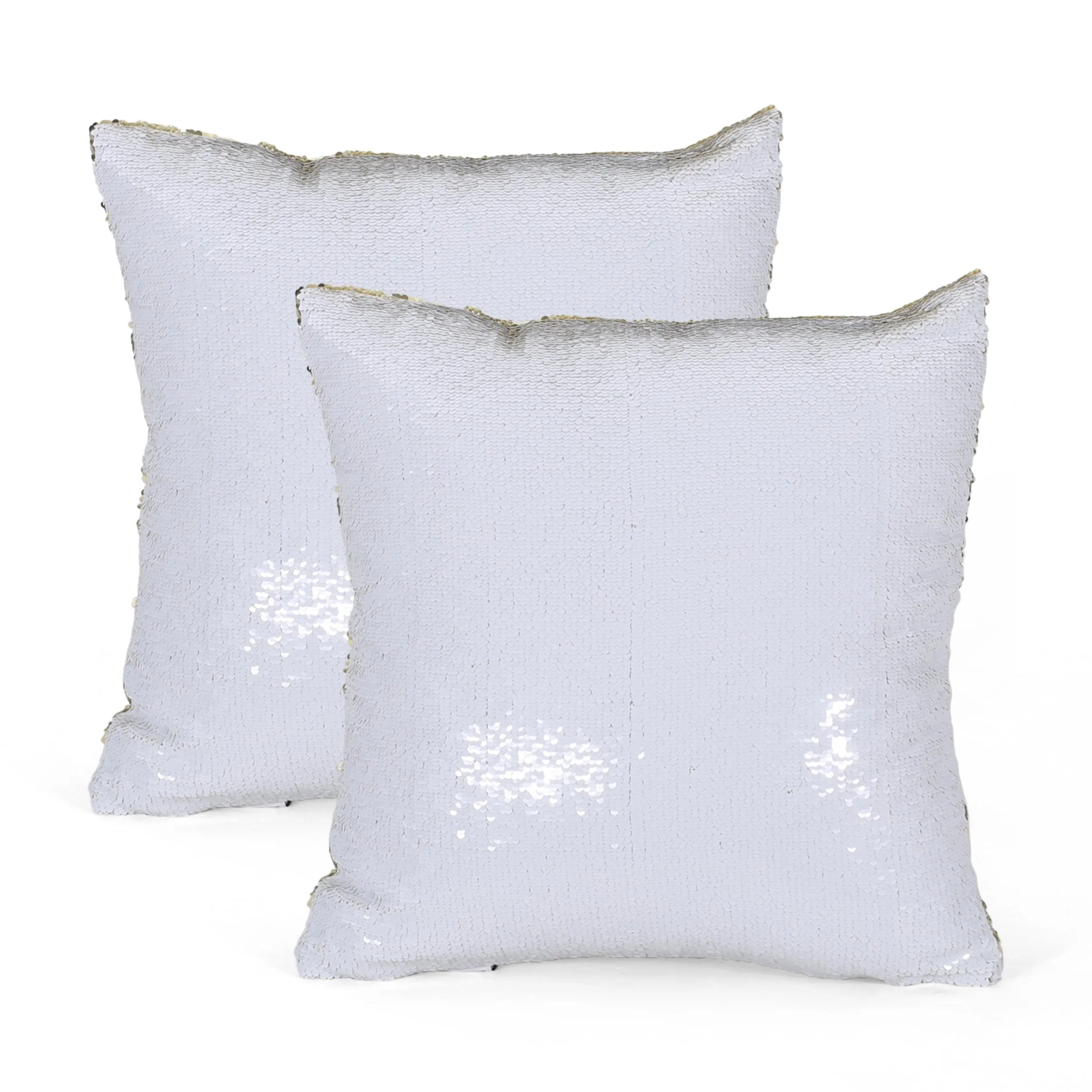 Jennifer Glam Square Reversible Sequin Throw Pillow